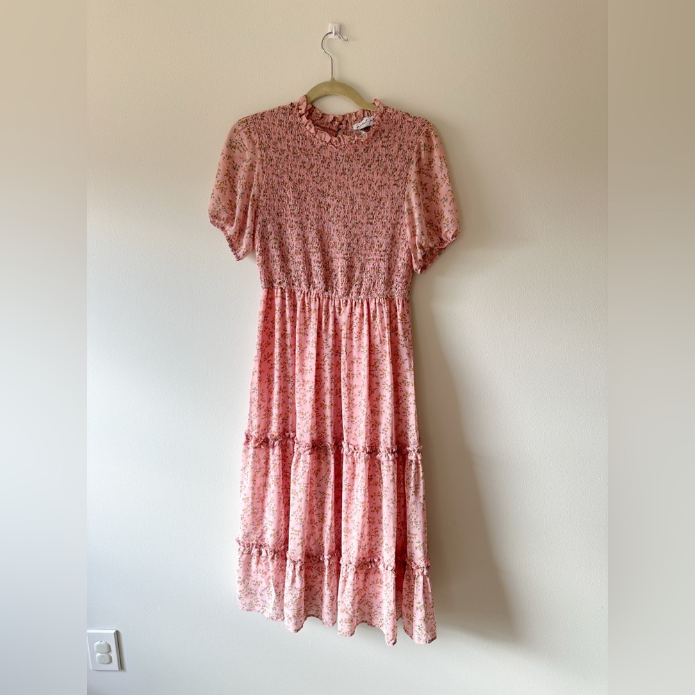 Petal and Pup - Pink Floral Smocked Dress